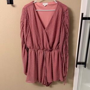 Chic Soul Dusty Rose V-Neck Top